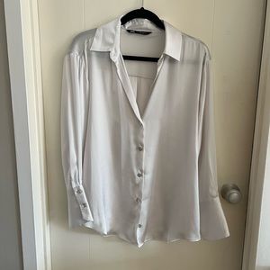 Zara Off White Blouse M
